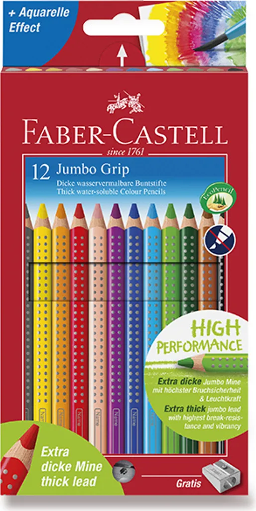 Design Ergonomico Faber-Castell Jumbo Grip 12 Pezzi | Comfort Totale - 13