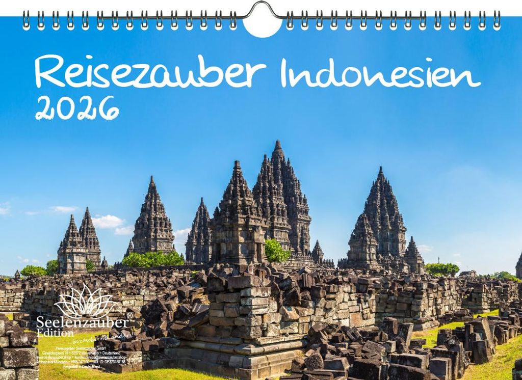 Reisezauber Indonesien DIN A4 Kalender für 2026 Jakarta Stadt Land
