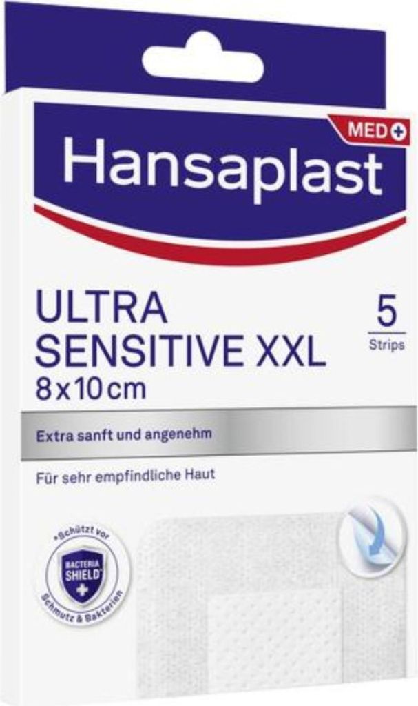 Hansaplast Ultra Sensitive Wundverband 8x10 cm Xxl 5 St
