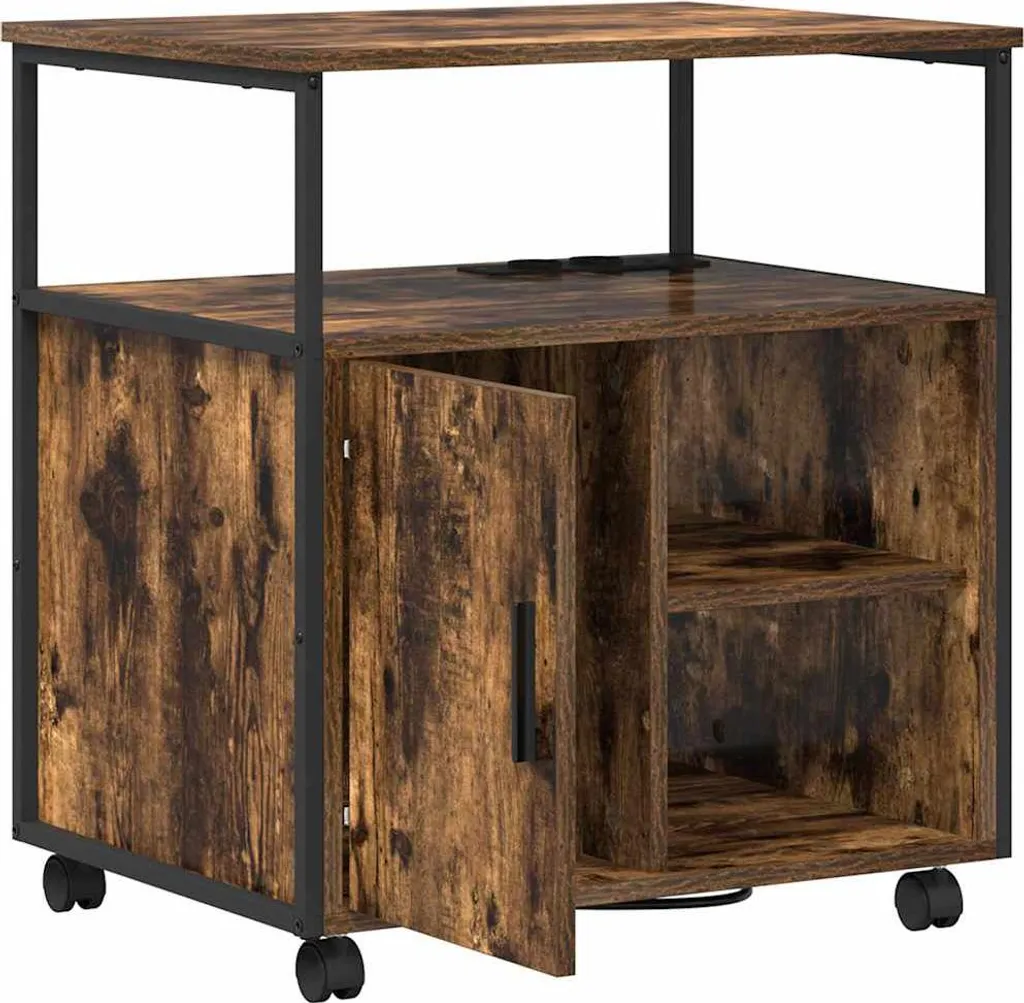 SYFAX™ Comodino Robusto Rovere Fumé 61x46x67cm - Offerta Online