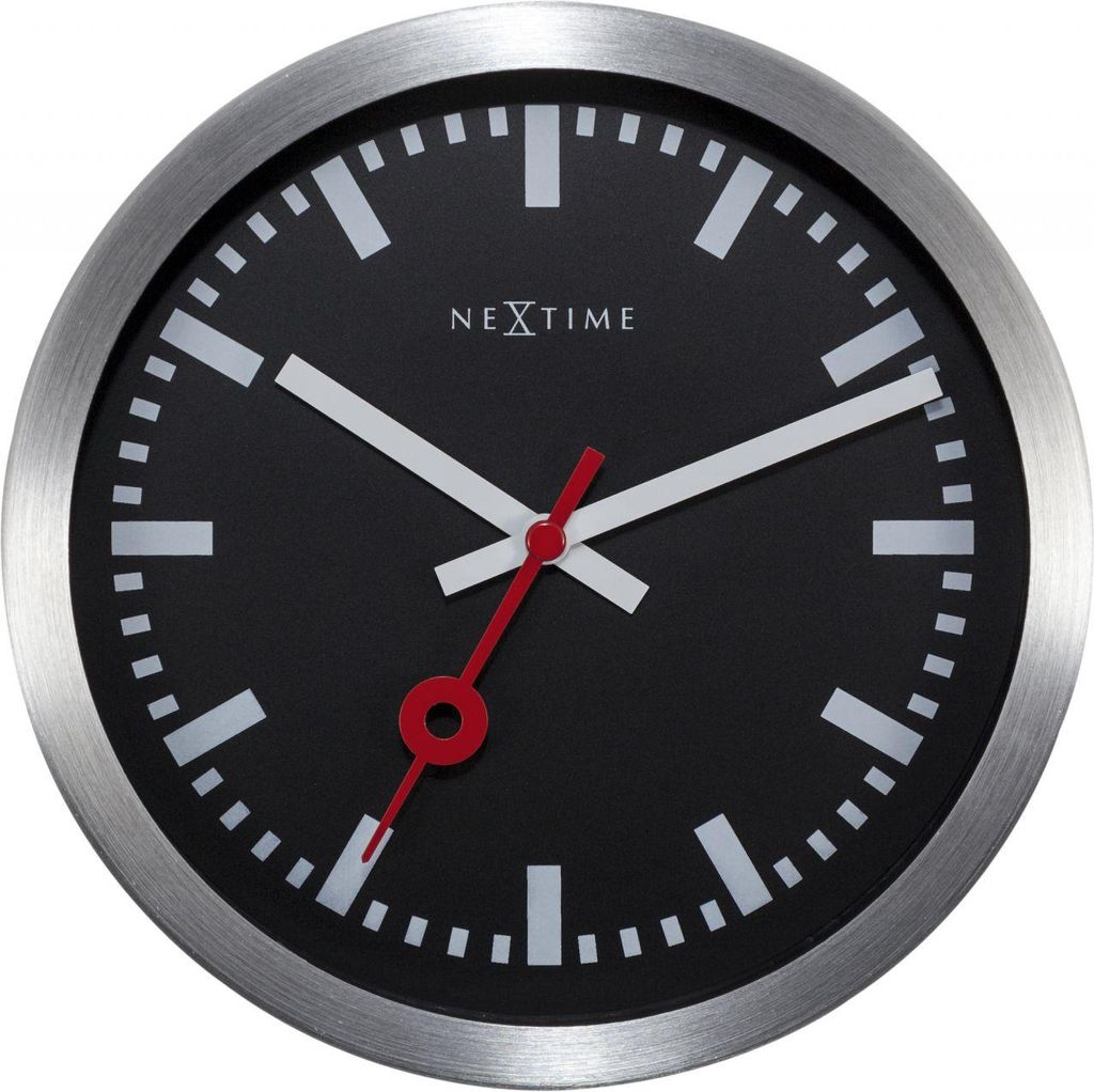 Nextime Tisch- Wanduhr Station Ø 19 cm schwarz Produktbild 