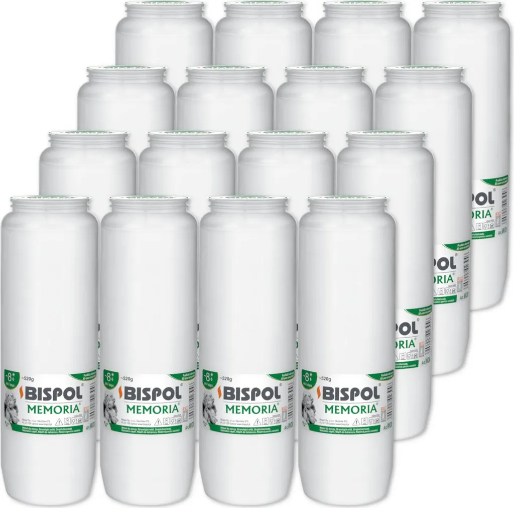 Ricariche per candele a olio BISPOL WO8 192H 16 pz
