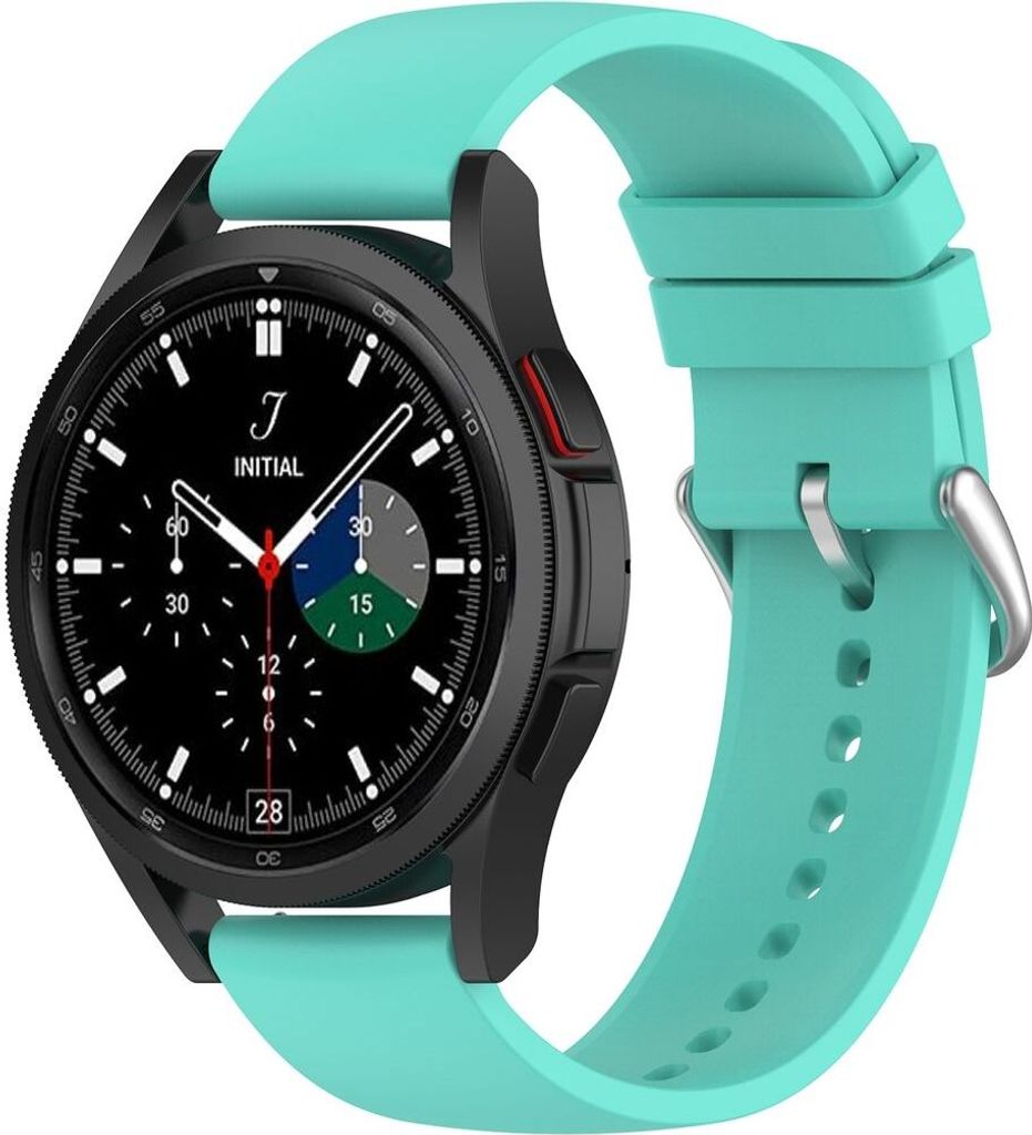 Sport Ersatz Armband für Samsung Galaxy Watch 5 44mm Silikon Band Loop, Farbe:Seeblau