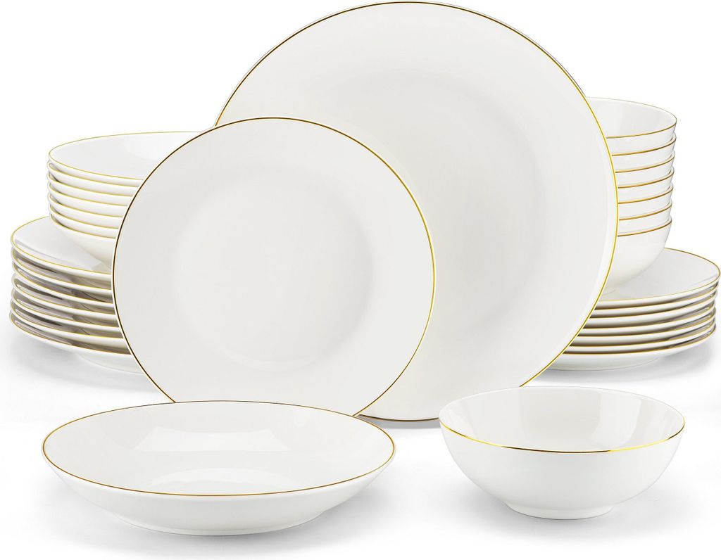 MALACASA Service combiné (32 pièces), Service de table en Image du produit 