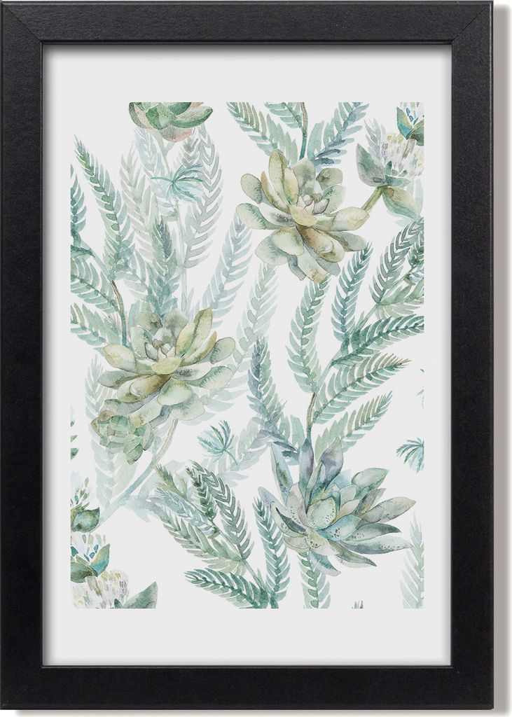 Bild 20x30 MDF-Rahmen, Wandkunst Blumenmuster