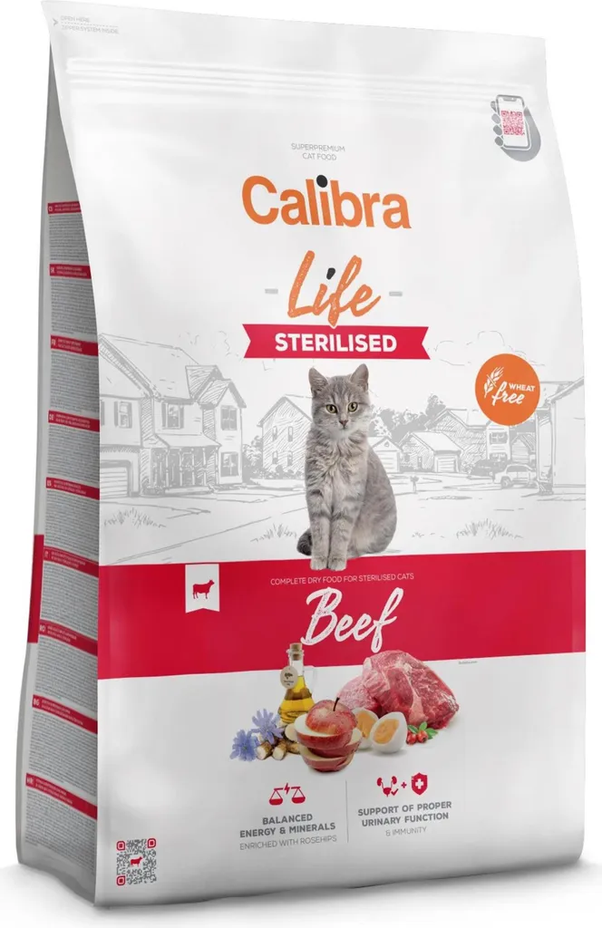 Calibra Cat Life Bœuf 1,5kg : Riche en Protéines pour Chat Stérilisé