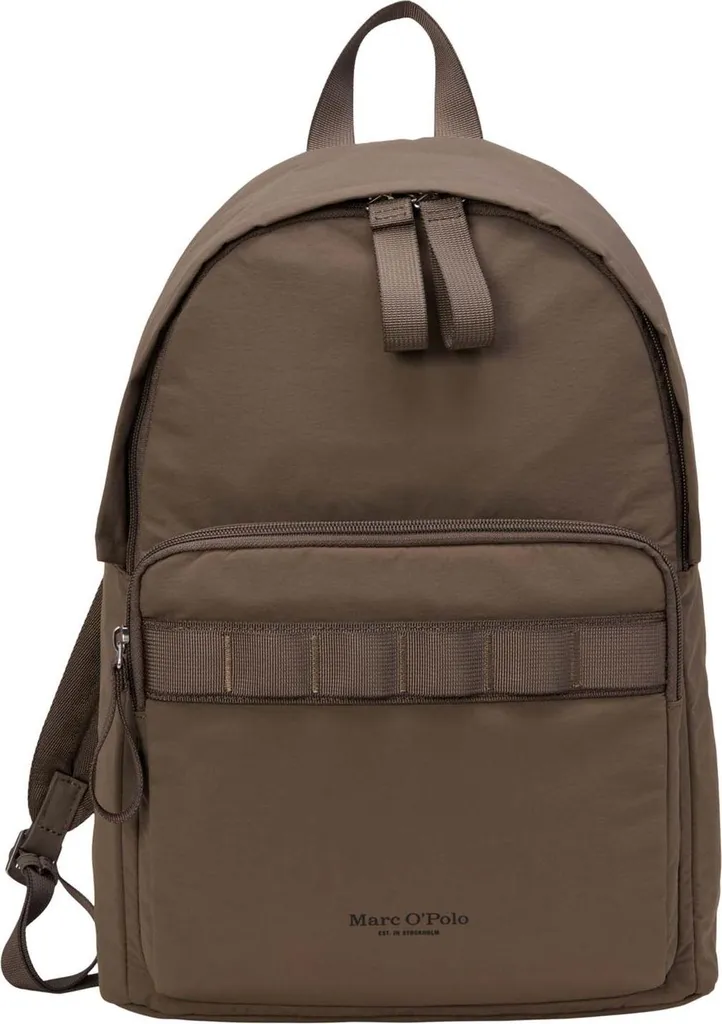 Sac à dos Marc O'Polo Laru brun foncé en cuir avec finitions premium