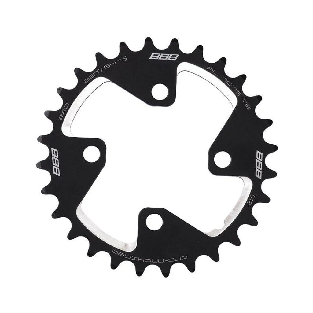BBB BCR-46S MTBGear Plateau 24 dents noir pour transmission VTT robuste