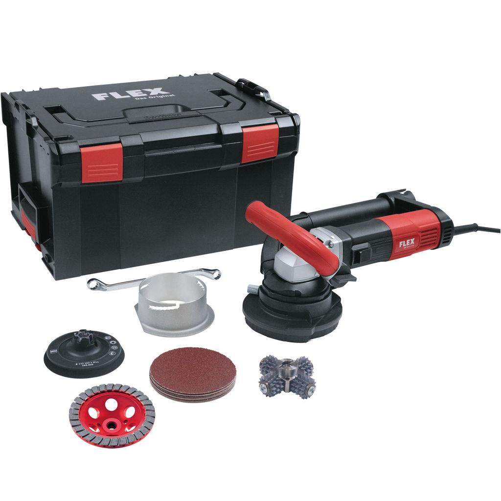 Flex Sanierungsschleifer Kit Fräskopf spitz + Diamantschleifteller Turbo-Jet II
