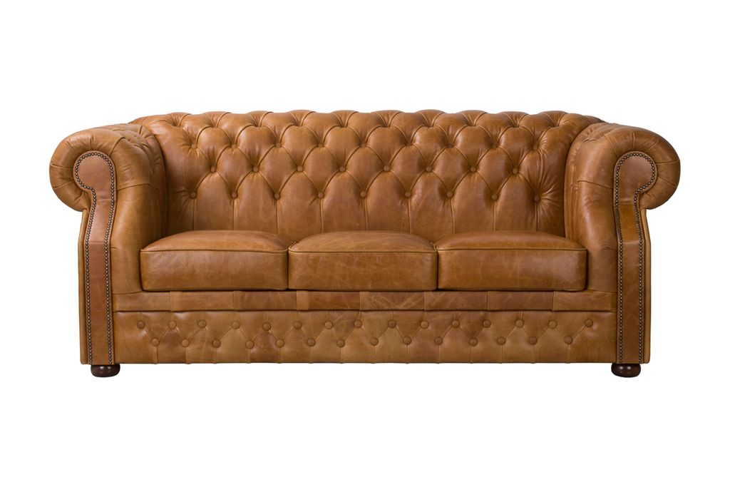 Sofa Chesterfield Manchester 3- Sitzer - Sofa, italienisches Naturleder, Premium sofa