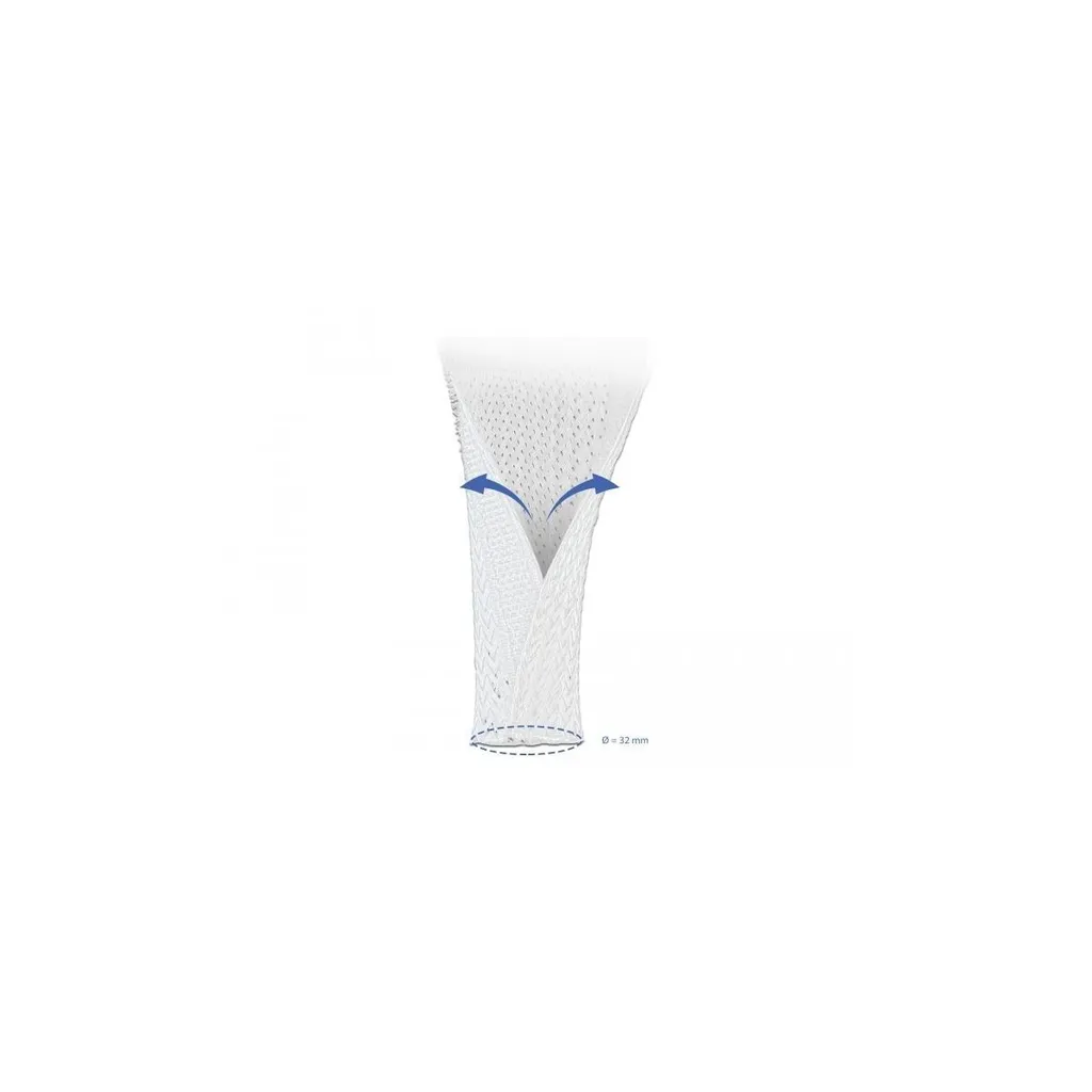 Gaine tressée 32mm DELOCK auto-agrippante 5m blanche haute résistance