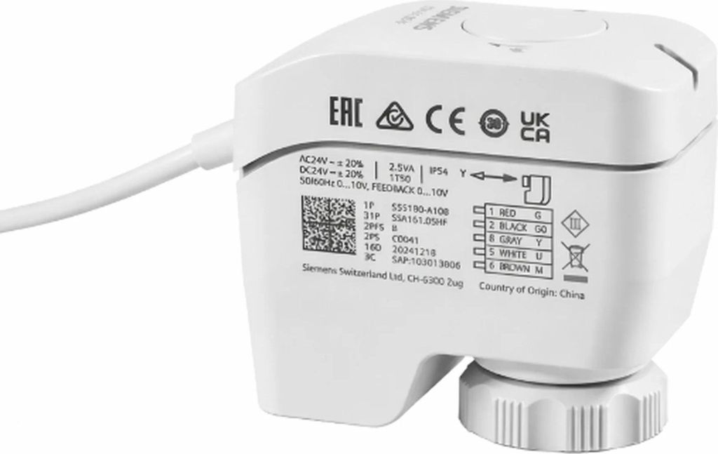 Siemens Stellantrieb 100N für Kleinventile 24VAC 0..10V 65s 6,5mm, 1 Stk.
