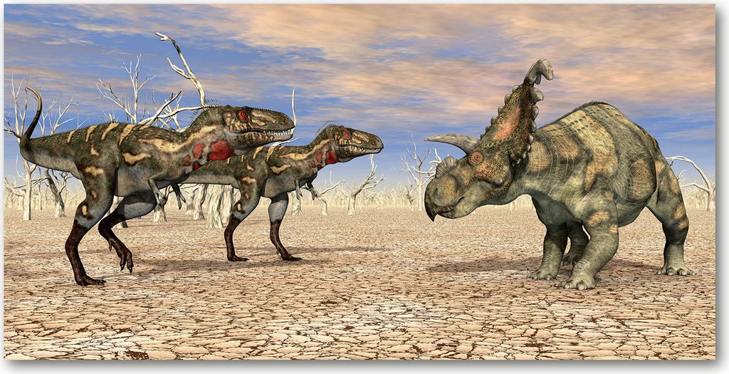 Tulup Glas-Bild - 100x50 -Wandkunst - Wandbild hinter gehärtetem Sicherheitsglas - Tiere - Dinosaurier - Grün