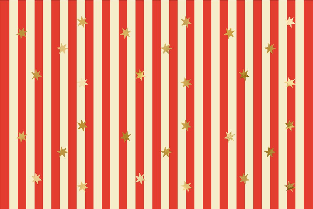 Tovaglia di carta 180x120cm a righe con stelle rosso / Immagine del prodotto 