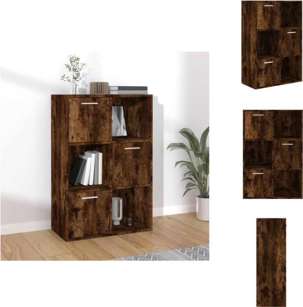 vidaXL Lagerschrank Räuchereiche 60x29,5x90 cm - Bücherregale & Bücherschränke