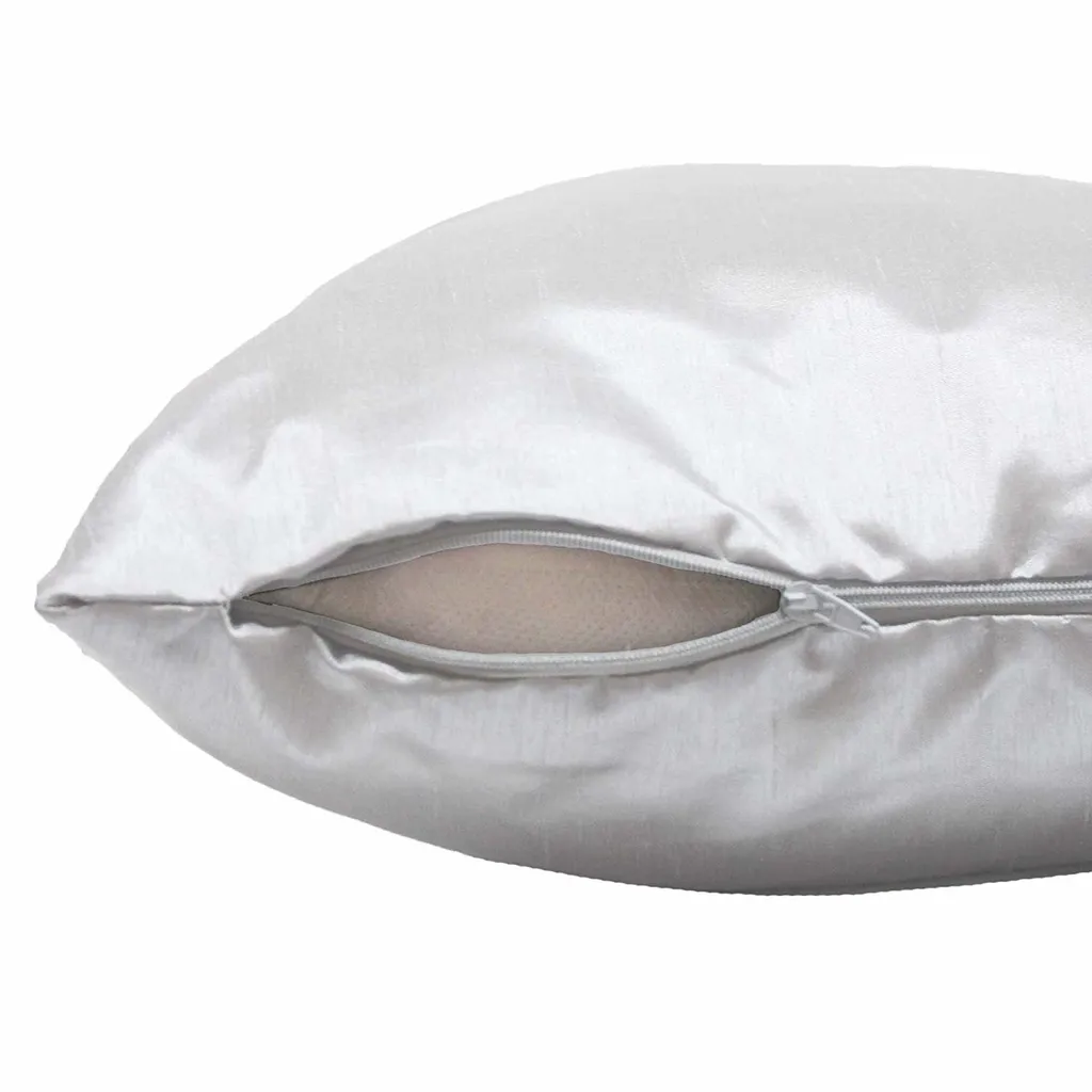 Housse de coussin unie Shana en satin de polyester résistant 50x50 - 3