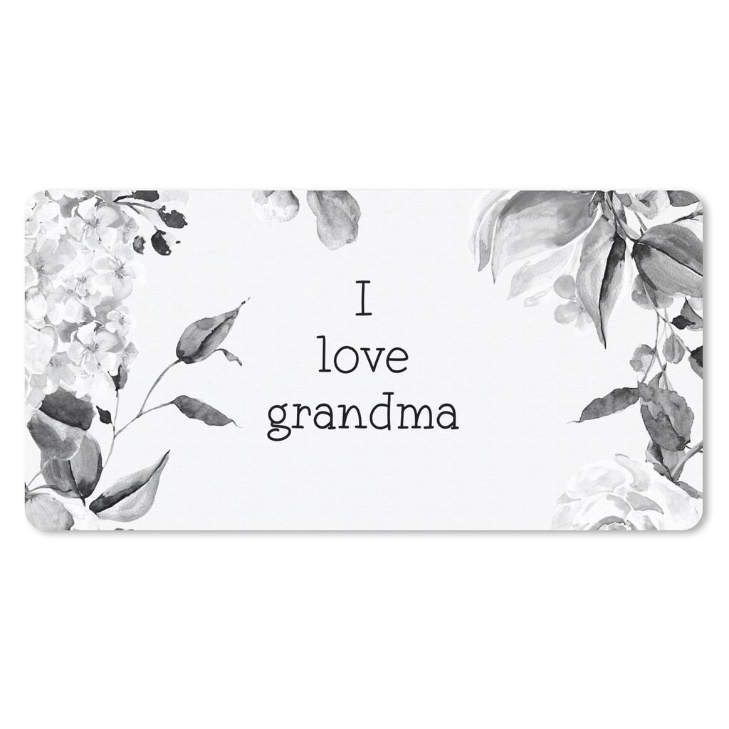 MuchoWow Mauspad Mousepad Sprichwörter - Zitate Ich liebe Oma - Großeltern - schwarz und weiß 60x30 cm - Mousepads - Maus Mat - Pad - Mausunte...