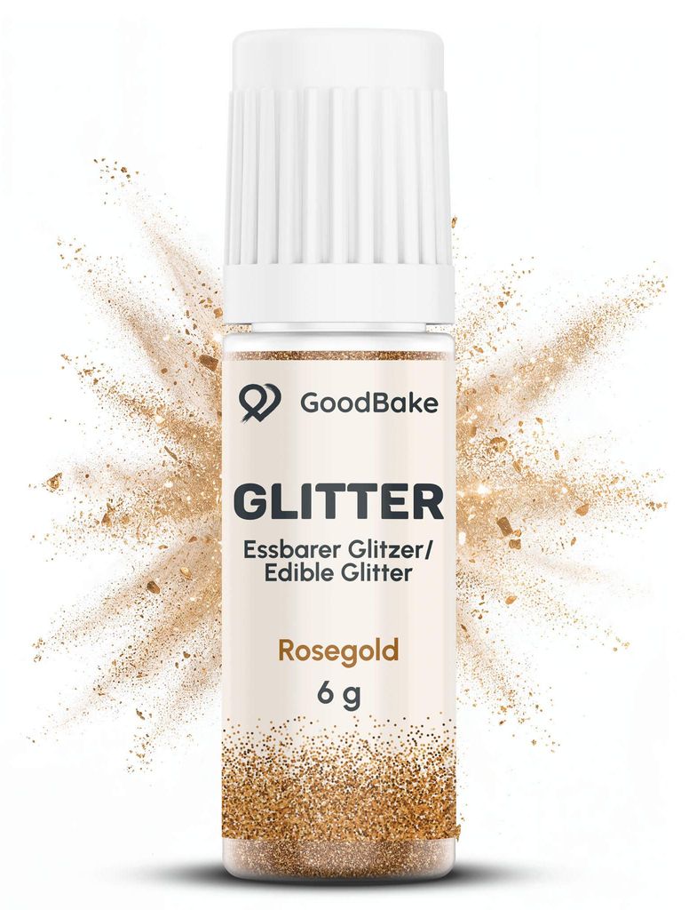 GoodBake Essbarer Glitzer Rosegold 6g – Tortendeko, Backdekoration, Cupcakes verzieren