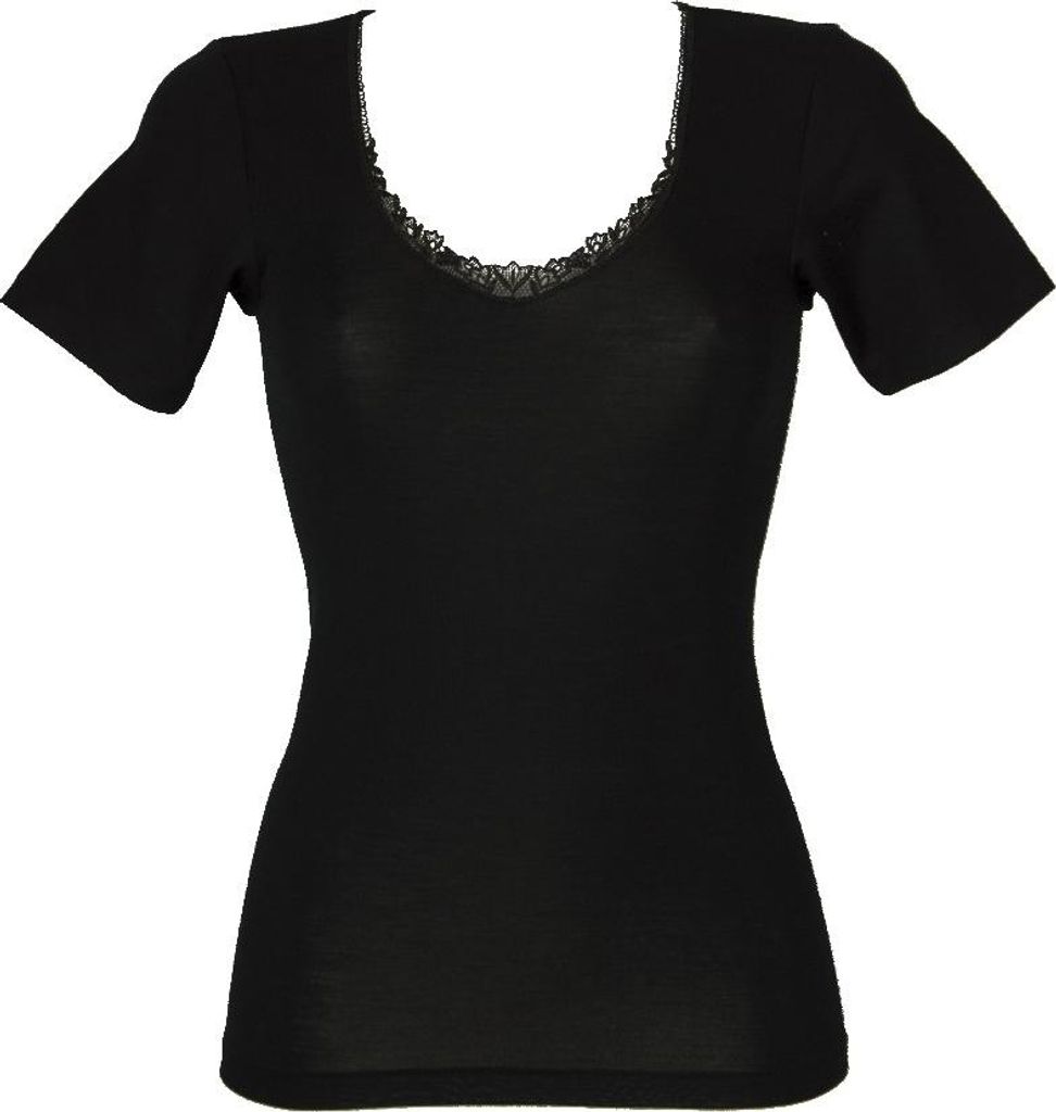 Camisole Frau Kurzarmspitze 85% Wolle und 15% Seide RAGNO Artikel 713737, 5-QUINTA (F 4 - D 5 - UK 40 - USA L ), Lana 85%,Seta 15%
