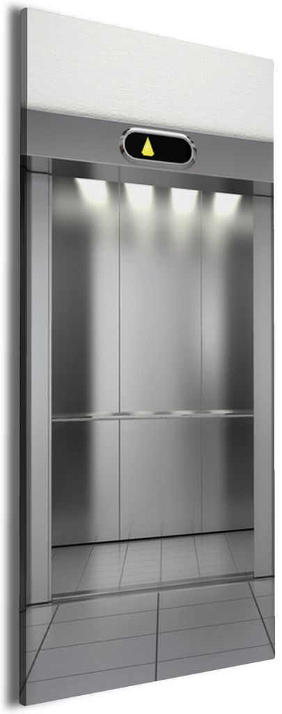 Wallario Premium Leinwandbild Fahrstuhl in Größe 30 x 75 cm