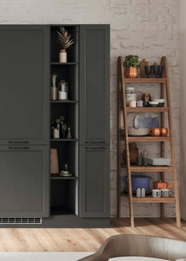 Held Möbel Apothekerschrank Lübeck BxTxH 30 x 60 x 200 cm grau matt zerlegt 487.6331