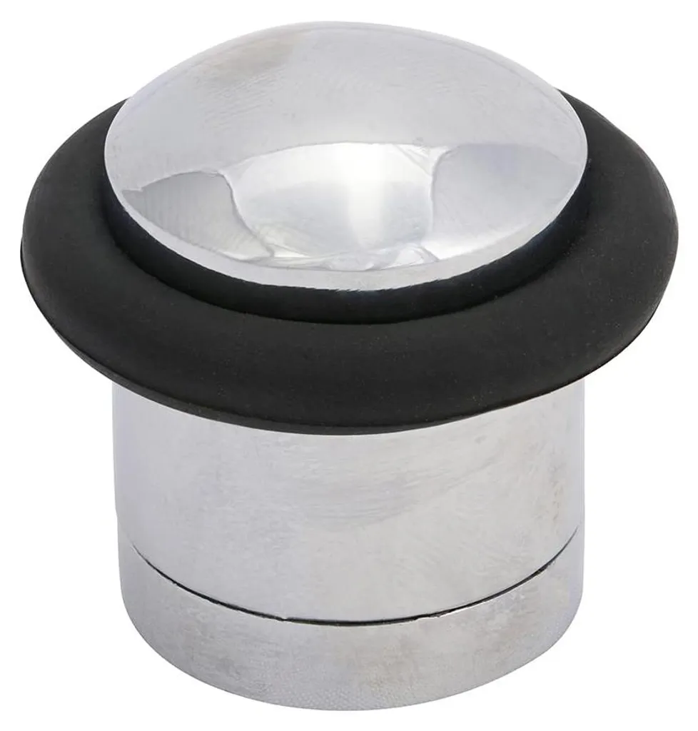 Butée de porte discrète chrome poli 41 mm pour éviter les traces murales
