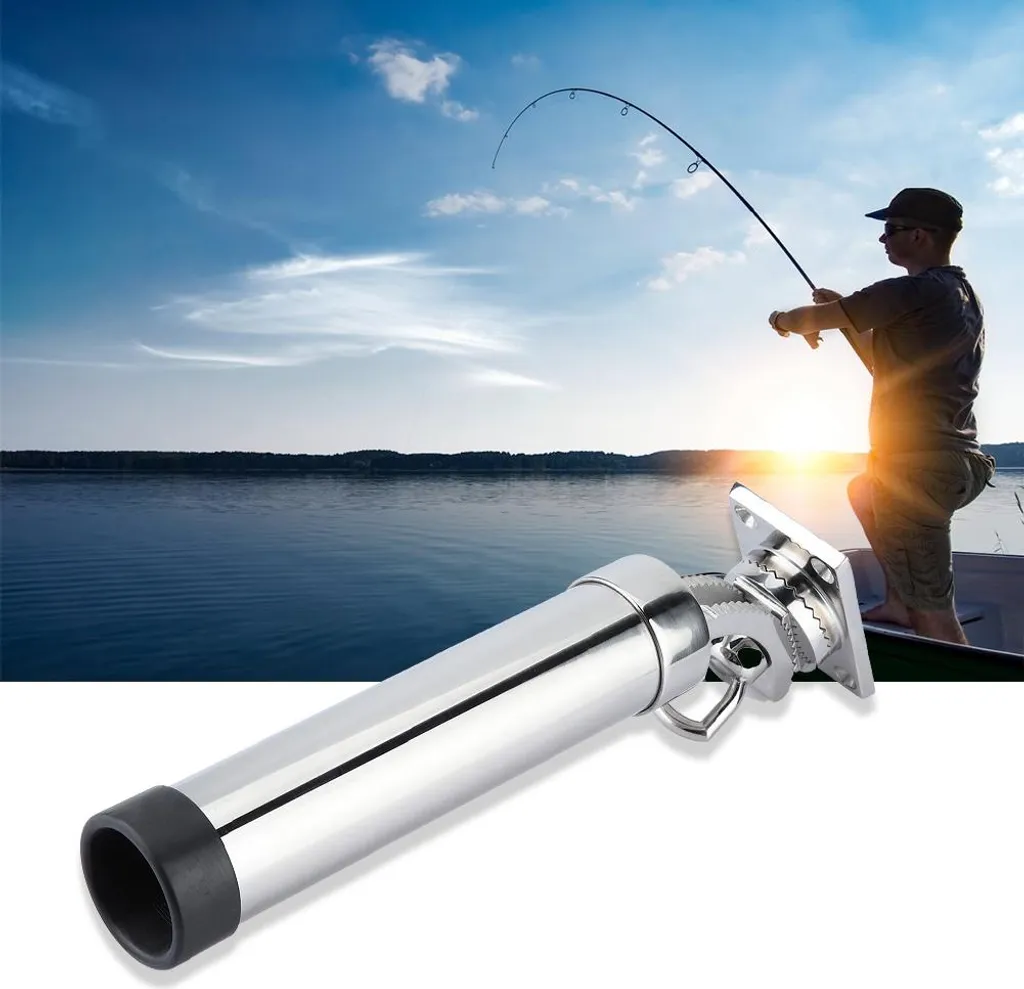 Lot De 2 Supports De Canne à Pêche Universels – Acier Inoxydable, Réglables à 360°, 41 Cm – Pour Bord De Mer, étang, Rivière