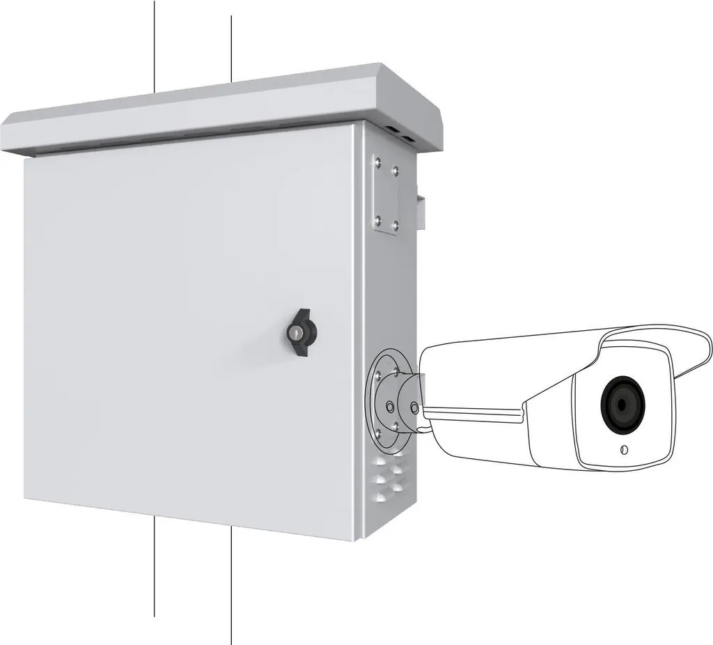 Rack pour CCTV Compact 450x250x500mm Blanc : Structure Acier Renforcée