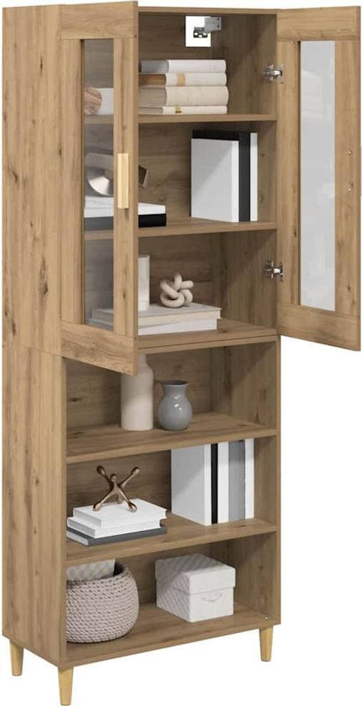 "Winter Sale" Highboard Artisan-Eiche 69,5 x 34 x 180cm - clorisNeu350814 - Kommoden