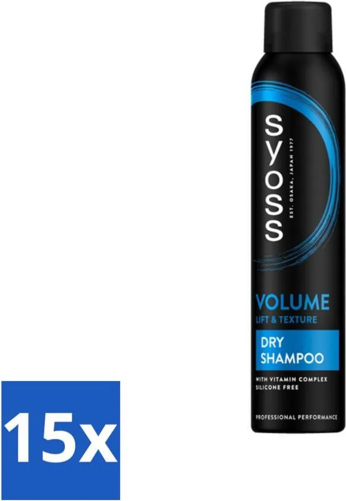 Set 15 SYOSS Volume Dry Shampoo 200ml - Segreto per Capelli Voluminosi