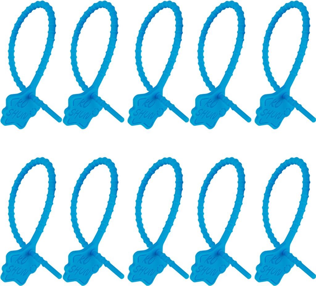INF Silikon-Kabelbinder – 10er-Pack für den vielseitigen Einsatz Blau