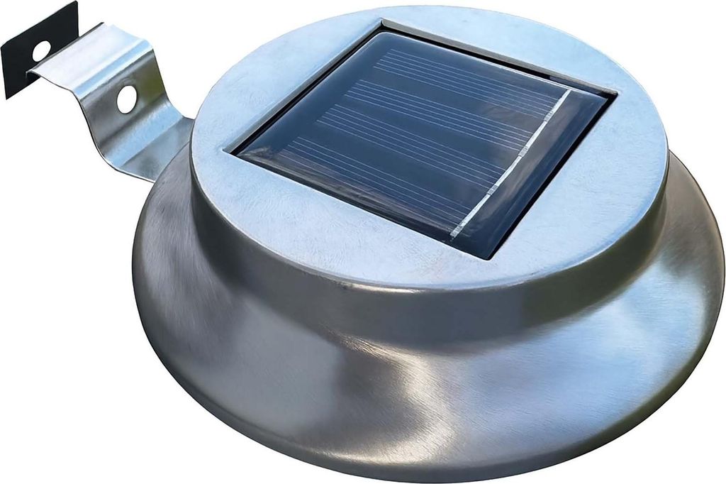 BURI Solar Edelstahl Dachrinnenleuchten 3-24 Stück | Außenleuchte LED Warmweiß | Solarleuchten wetterfest IP44 | Gartenbeleuchtung kabellos mit ...