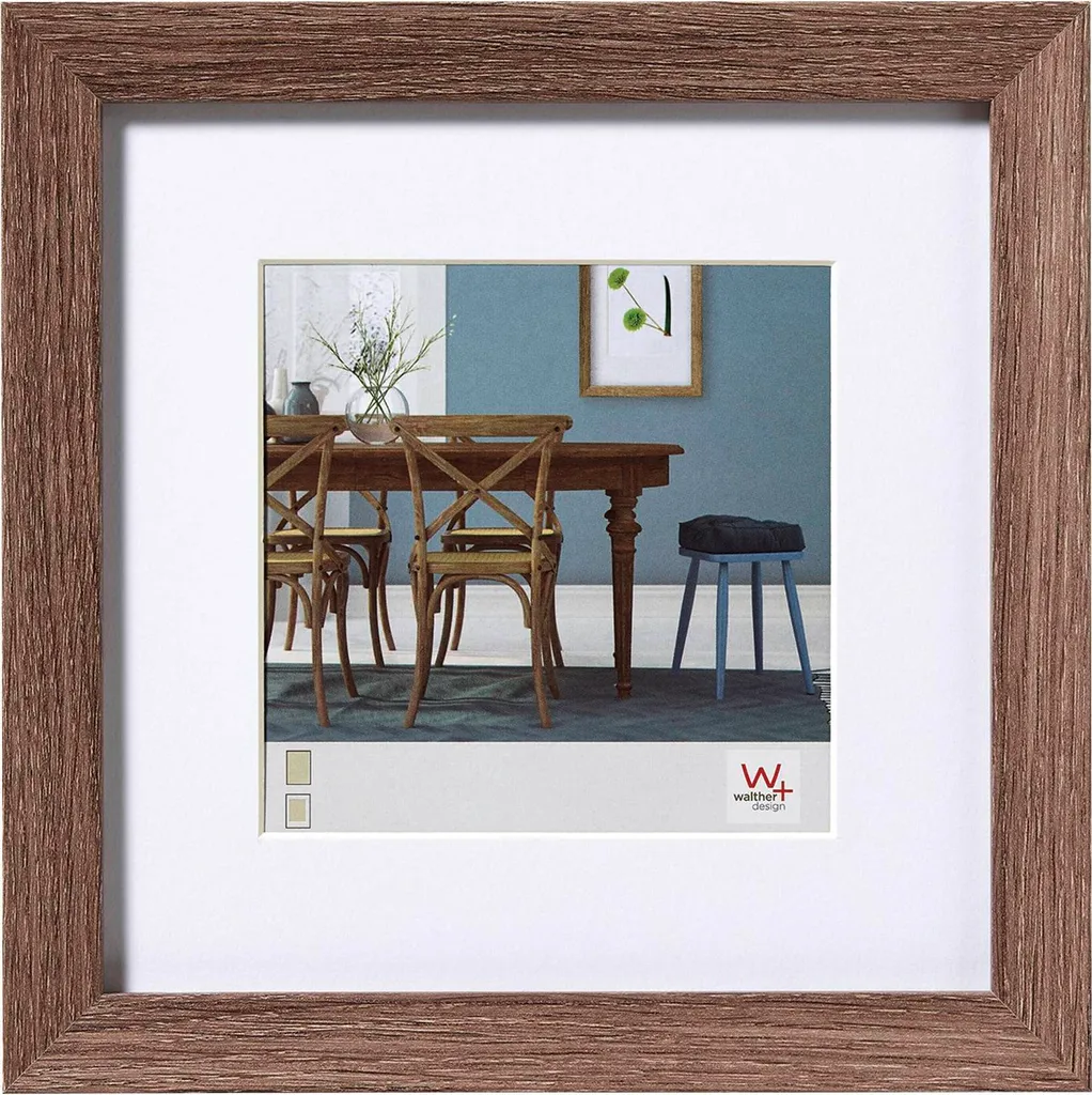 Walther Fiorito Cornice Legno 40x40 Noce EF440N - Regalo Perfetto