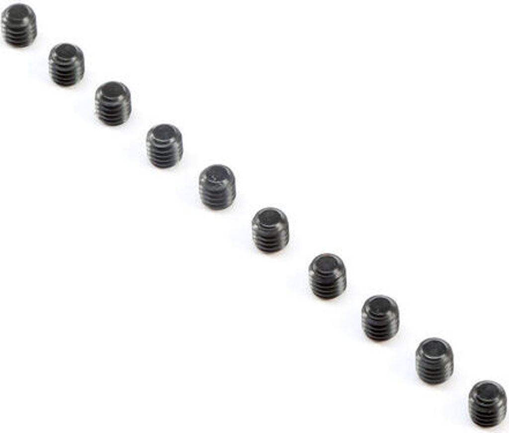Losi Flat Point Set Screws, M4x4mm (10)