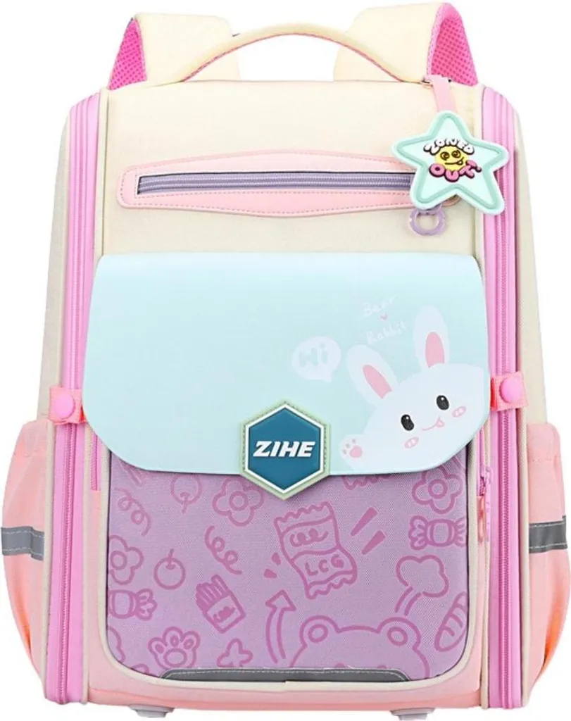 Sac à dos lapin 21L pastel pour soulager le dos de votre enfant