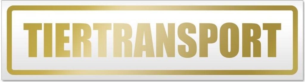 Kiwistar Tiertransport Magnetschild Schild magnetisch - 20cm Gold - Magnetfolie für Auto PKW Kfz