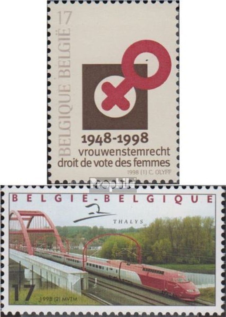 Briefmarken Belgien 1998 Mi 2786,2787 (kompl.Ausg.) postfrisch Wahlrecht