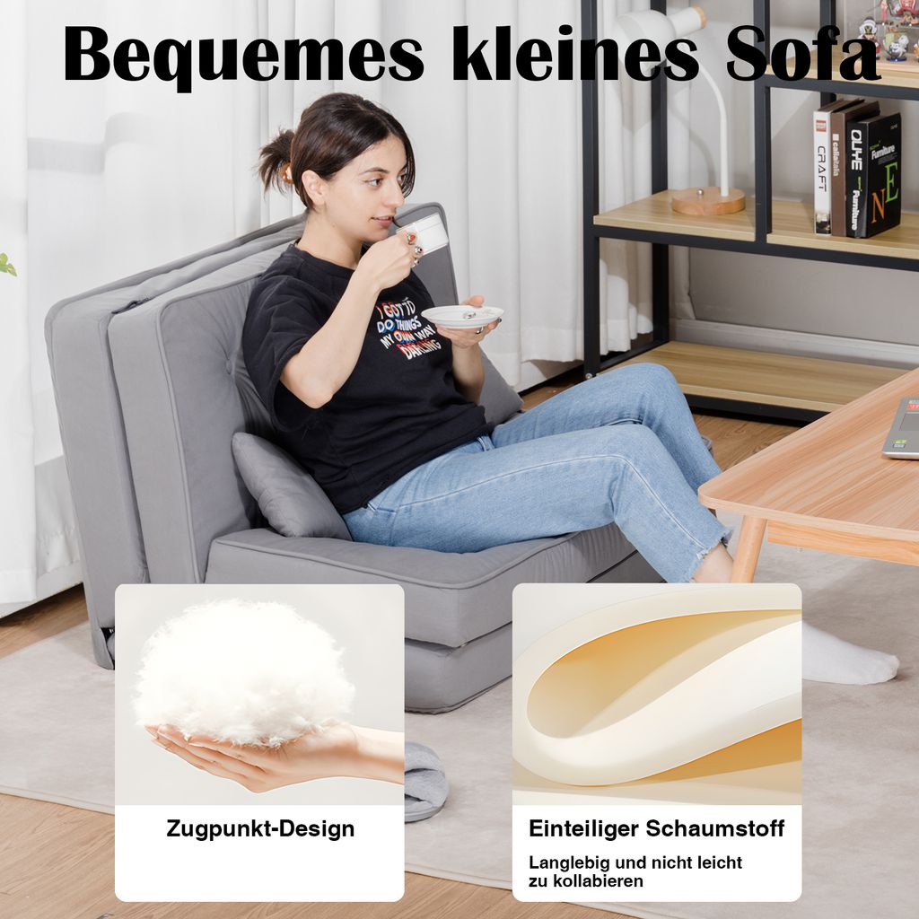 COMHOMA Relaxsessel Bodensofa Klappbar Bodensessel mit Produktbild 4