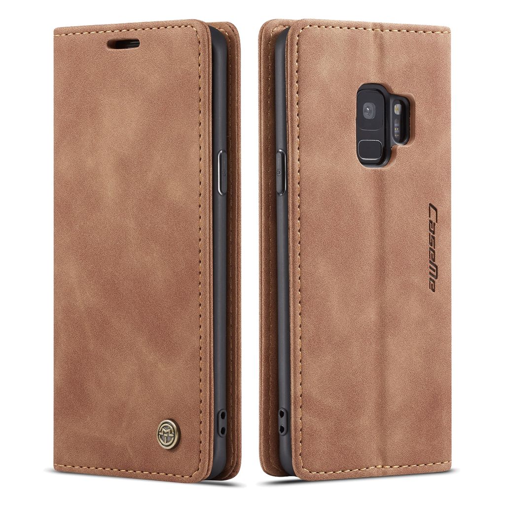 Galaxy S9 Pouzdro, RetroPolyuretanKožené Pouzdro, Kapsy na Obrázek produktu 
