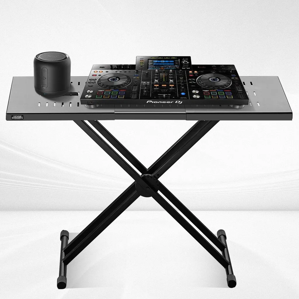 Support de Clavier Double Renfort X et Table DJ Ajustable Multi-usage - 8