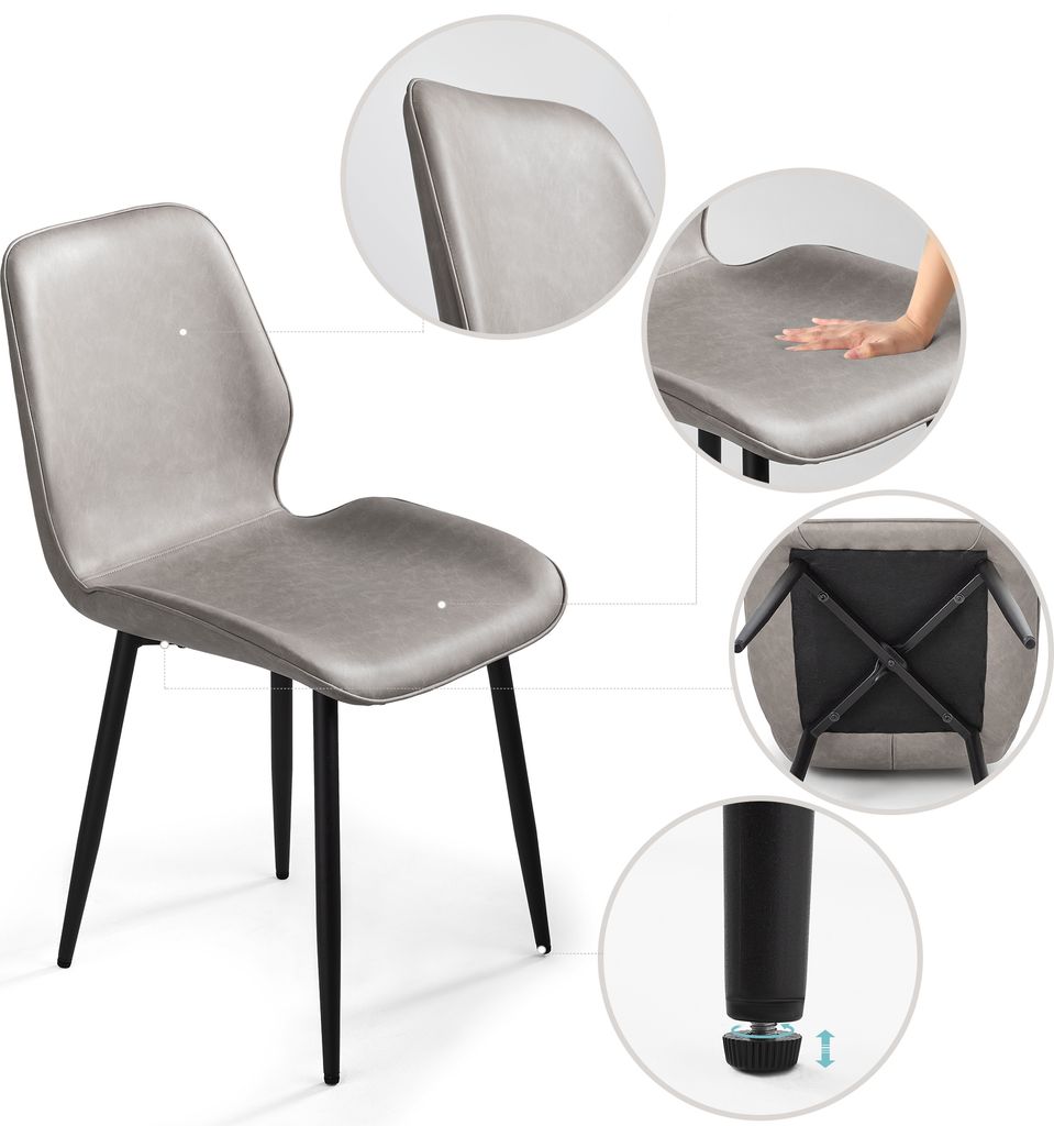 Mondeer 4er Set Esszimmerstühle Polsterstuhl mit Produktbild 4