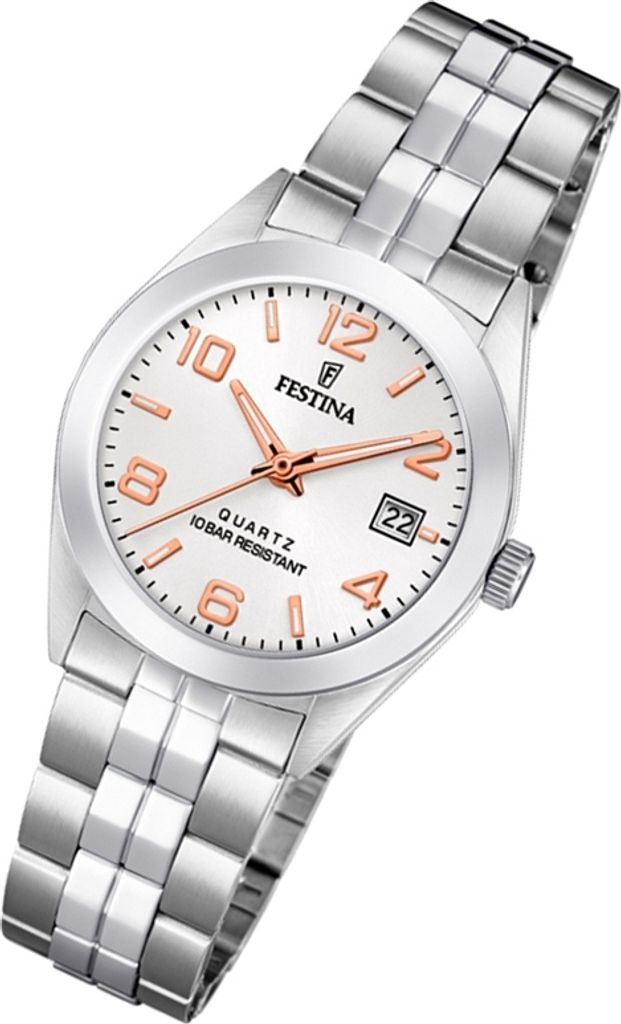 Festina Damen Uhr Klassik F20438/4 Edelstahl Armband-Uhr Produktbild 