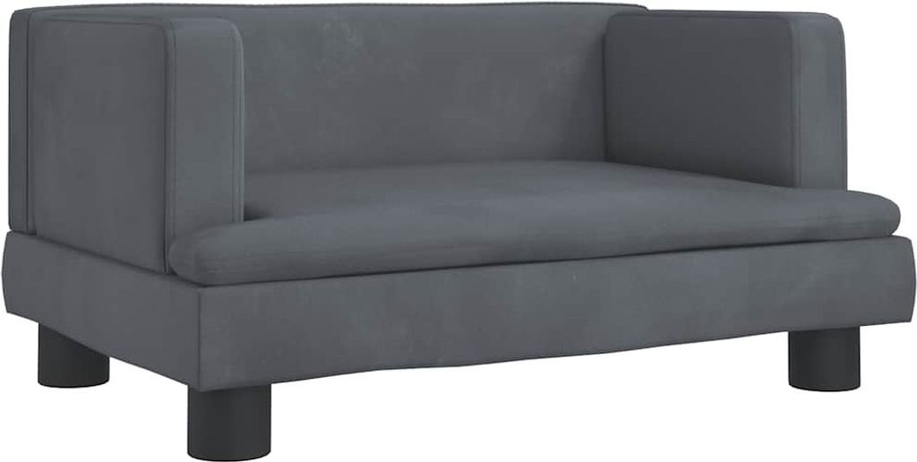 vidaXL Pelíšek pro psy tmavě šedý 60x40x30 cm Velvet Obrázek produktu 