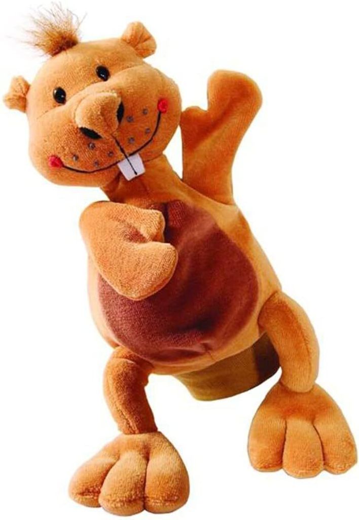 Beleduc Handpuppe Biber Plüschspielzeug - Rollenspiel Puppe