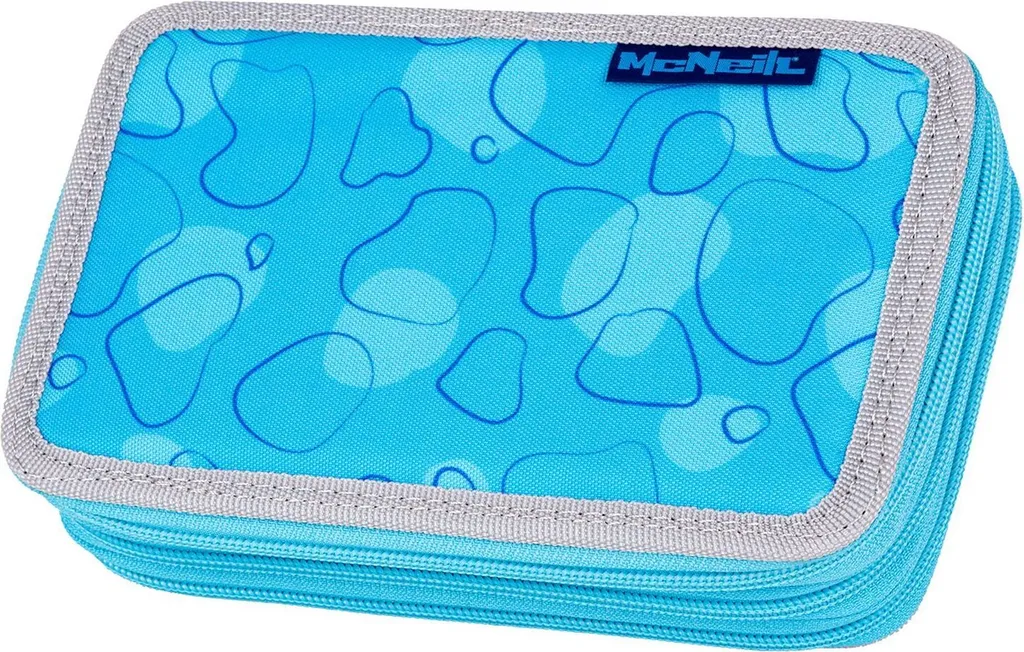 McNeill Trousse à Crayons Bubble Bleu Clair avec Trois Compartiments