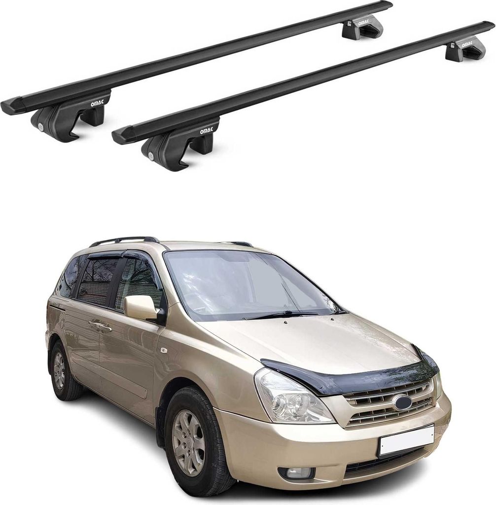 Dachträger Grundtäger für Kia Grand Carnival VQ 2006-2012 90kg Alu Schwarz ABE