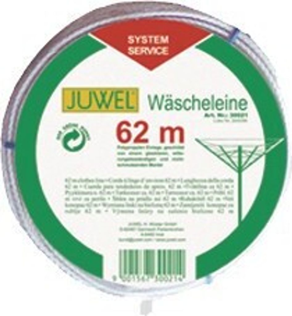 JUWEL Wäscheleine TWARON 62 m : Wäscheleine TWARON 62 m Ausführung: Wäscheleine TWARON 62 m