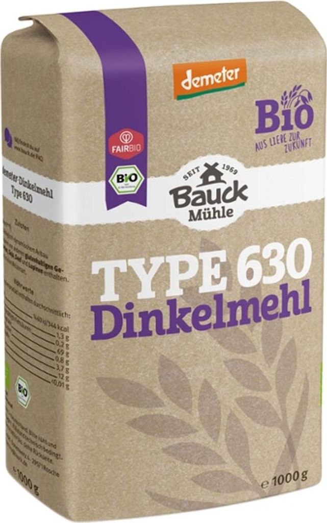 Bauckhof farine d'épeautre type 630 claire Demeter - 1000g Image du produit 
