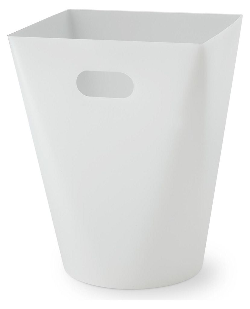 AUTHENTICS Papierkorb SQUARE midi weiss transluszent
