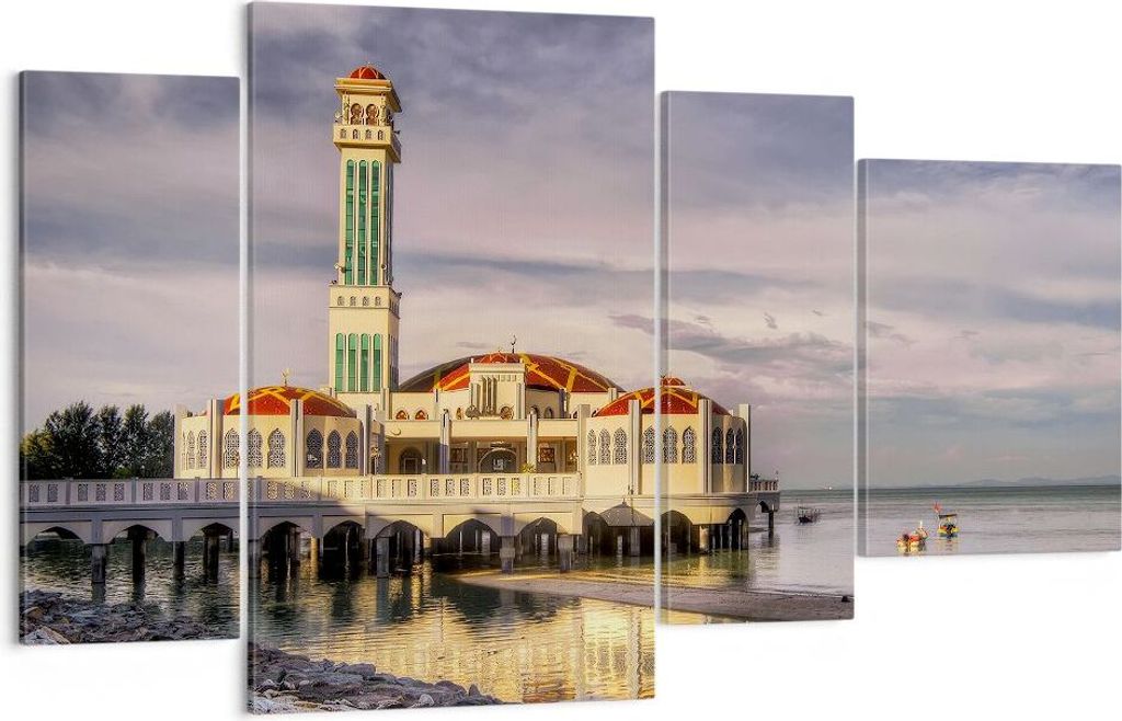 Bild auf Leinwand - Leinwandbild - Architektur asien gebäude kultur - 120x70cm - Wand Bild - Wanddeko - Leinwanddruck - Bilder - Kunstdruck - Lein...